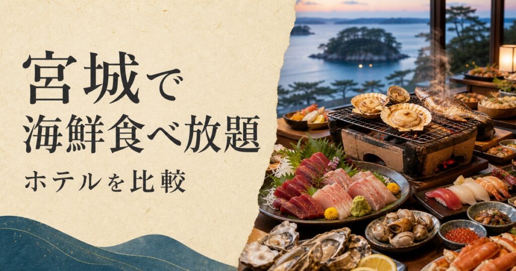 宮城で海鮮食べ放題｜ホテルを比較