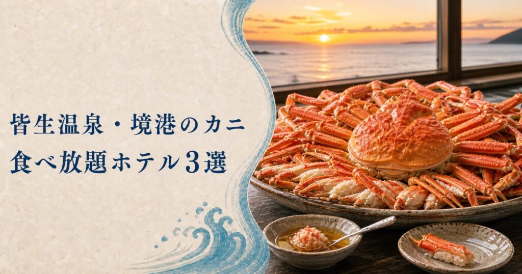 皆生温泉・境港のカニ食べ放題ホテル3選！ズワイ蟹1キロ付きビュッフェと温泉も楽しめる宿を厳選